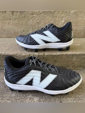 New Balance FuelCell 4040v7 Molded Baseball Cleats Size 9.5 2E Black Optic White
